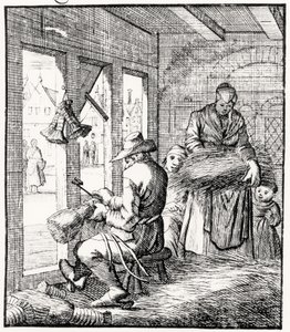 The Broom Maker, 1718 by Dutch School